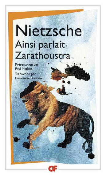 Couverture du livre « Ainsi parlait zarathoustra » de Friedrich Nietzsche aux éditions Flammarion