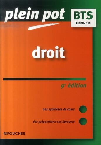 Couverture du livre « Droit (9e édition) » de Robert Cavalerie aux éditions Foucher