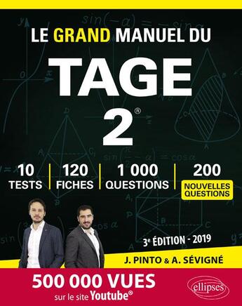 Couverture du livre « Le grand manuel du tage 2 ; 120 fiches de cours (3e édition) » de Arnaud Sevigne et Joachim Pinto aux éditions Ellipses