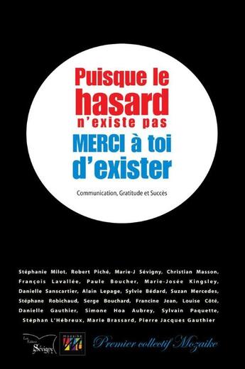 Couverture du livre « Puisque le hasard n'existe pas » de  aux éditions Editions Veritas