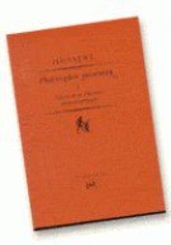 Couverture du livre « La philosophie première t.2 » de Edmund Husserl aux éditions Puf