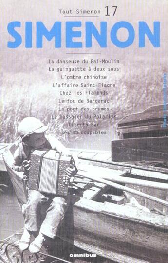 Couverture du livre « Tout simenon - tome 17 centenaire - vol17 » de Georges Simenon aux éditions Omnibus