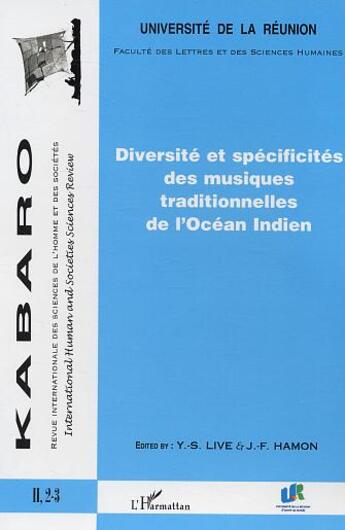 Couverture du livre « Diversite et specificites des musiques traditionnelles de l'ocean indien - vol02 - vol. ii 2-3 » de  aux éditions Editions L'harmattan