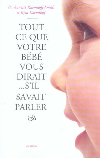 Couverture du livre « Tout ce que votre bebe vous dirait... s'il savait parler » de Karmiloff-Smith aux éditions Les Arenes