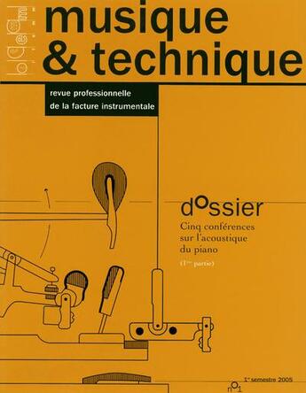 Couverture du livre « Cinq conférences sur l'acoustique du piano t.1 » de  aux éditions L'entretemps