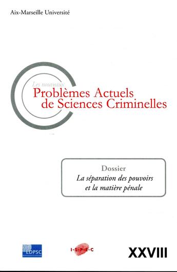 Couverture du livre « Les nouveaux problèmes actuels de sciences criminelles vol xxviii » de  aux éditions Ldpsc