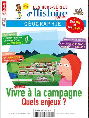 Couverture du livre « Histoire junior hs n 18 vivre a la campagne - sept 2020 » de  aux éditions Histoire Junior