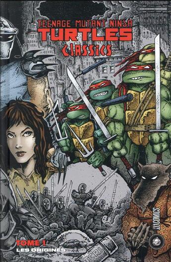 Couverture du livre « Les Tortues Ninja - TMNT classics Tome 1 : les origines » de Kevin Eastman et Tom Waltz et Mateus Santolouco aux éditions Hicomics