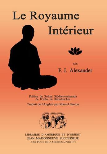 Couverture du livre « Le royaume intérieur » de Alexander aux éditions Jean Maisonneuve