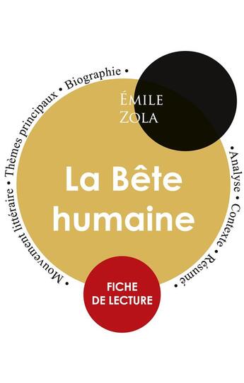 Couverture du livre « La bête humaine, d'Emile Zola ; fiche de lecture » de  aux éditions Editions Du Cenacle