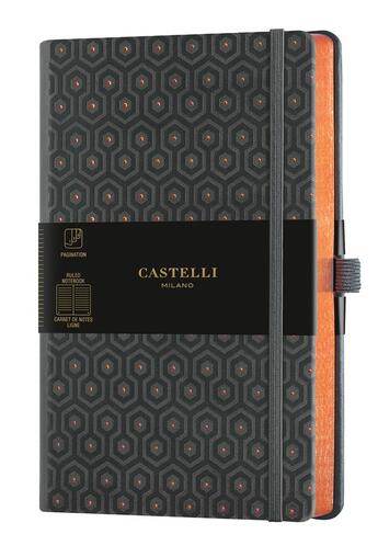 Couverture du livre « Carnet copper and gold grand format ligne honeycomb copper » de Castelli aux éditions Castelli Milano