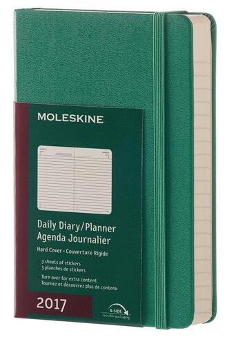 Couverture du livre « Agenda 2017 journalier poche rigide vert malachite » de  aux éditions Moleskine