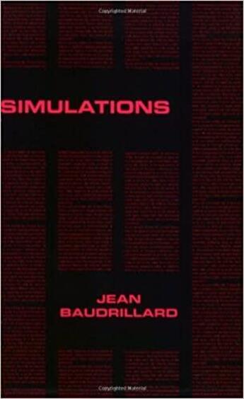 Couverture du livre « Jean baudrillard simulations » de Jean Baudrillard aux éditions Semiotexte