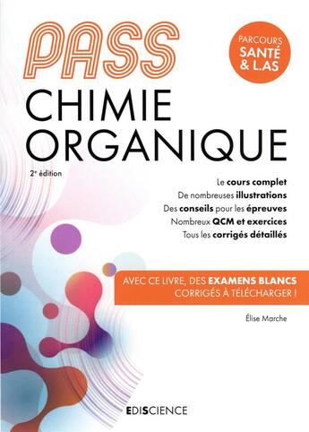 Couverture du livre « PASS chimie organique (2e édition) » de Elise Marche aux éditions Ediscience