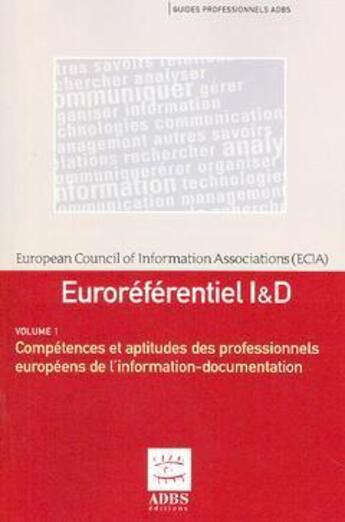 Couverture du livre « Euroreferentiel i & d (guides professionnels adbs, en 2 volumes, 2. ed.) (2e édition) » de  aux éditions Adbs