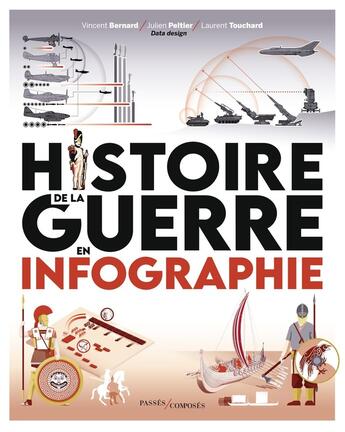 Couverture du livre « Histoire de la guerre en infographie » de Julien Peltier et Bernard/Vincent et Laurent Touchard aux éditions Passes Composes