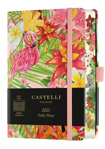 Couverture du livre « Agenda journalier poche eden flamands rose » de Castelli aux éditions Castelli Milano