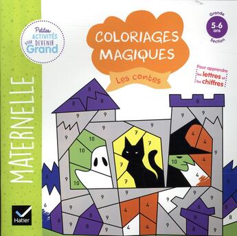 Couverture du livre « Coloriages magiques - les contes gs » de Doutremepuich F. aux éditions Hatier