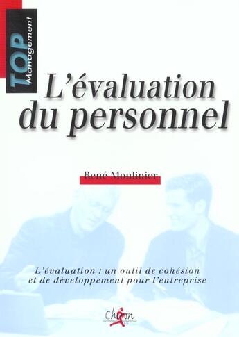 Couverture du livre « L'evaluation du personnel » de Moulinier aux éditions Chiron