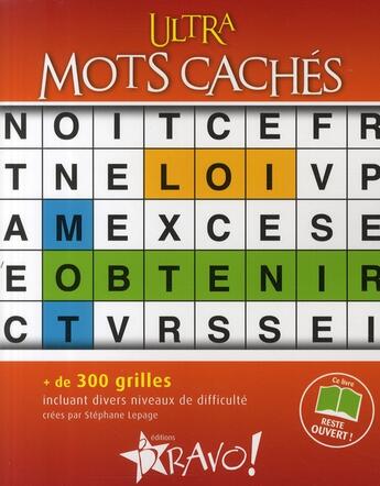 Couverture du livre « Ultra mots cachés » de Stephane Lepage aux éditions Bravo