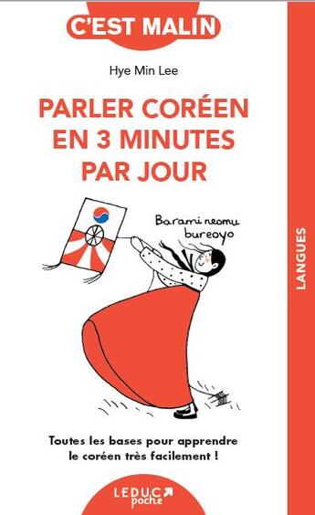 Couverture du livre « C'est malin poche : parler coréen en 3 minutes par jour » de Hye Min Lee aux éditions Leduc