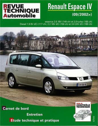 Couverture du livre « Renault espace iv - 09-2002> » de Etai aux éditions Etai