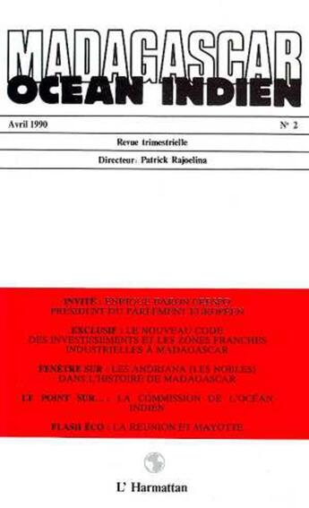 Couverture du livre « Madagascar Océan Indien n°2 » de  aux éditions L'harmattan