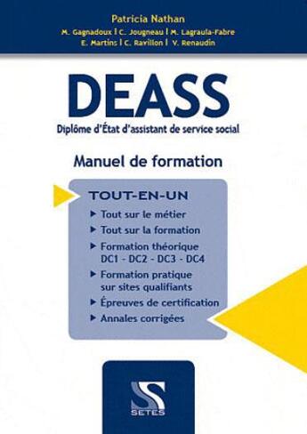 Couverture du livre « DEASS ; diplôme d'Etat d'assistant de service social ; manuel de formation » de  aux éditions Setes