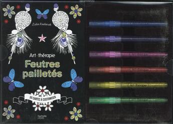 Couverture du livre « Art-thérapie ; feutres pailletés » de Lidia Kostanek aux éditions Hachette Pratique