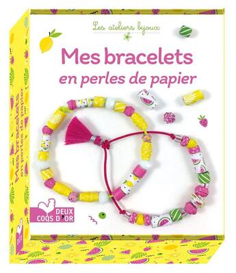 Couverture du livre « Mes bracelets en perles de papier » de Mademoiselle Lupin aux éditions Deux Coqs D'or