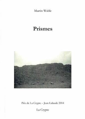 Couverture du livre « Prismes » de Martin Wable aux éditions De La Crypte