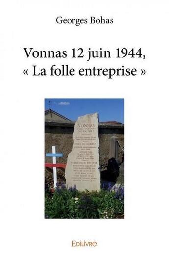 Couverture du livre « Vonnas 12 juin 1944, 