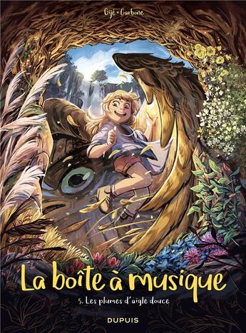 Couverture du livre « La boîte à musique Tome 5 : les plumes d'Aigle Douce » de Carbone et Gije aux éditions Dupuis