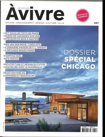 Couverture du livre « Architectures a vivre n 87 special chicago nov/dec.2015 » de  aux éditions Architectures A Vivre