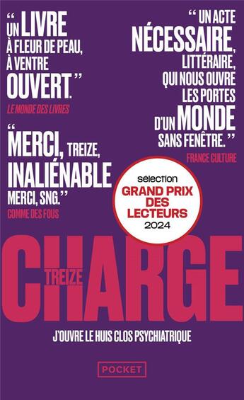 Couverture du livre « Charge : J'ouvre le huis clos psychologique » de Treize aux éditions Pocket