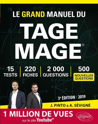 Couverture du livre « Le grand manuel du tage mage ; 220 fiches de cours (3e édition) » de Arnaud Sevigne et Joachim Pinto aux éditions Ellipses