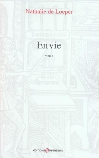 Couverture du livre « En vie » de De Loeper-N aux éditions Gutenberg