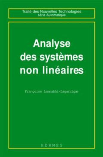 Couverture du livre « Analyse des systèmes non linéaires » de Lamnabhi-Lagarrigue aux éditions Hermes Science Publications