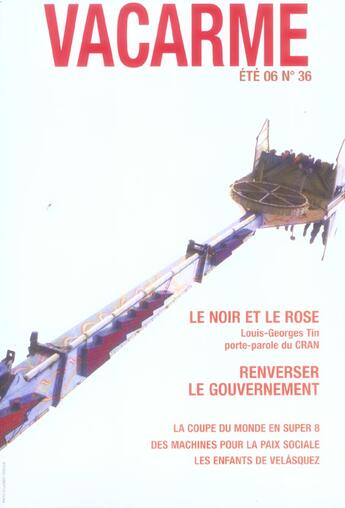 Couverture du livre « Revue Vacarme N.36 ; Le Noir Et Le Rose » de Revue Vacarme aux éditions Vacarme