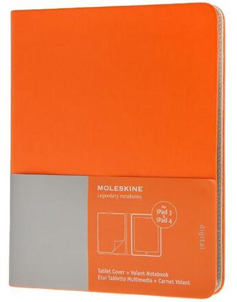 Couverture du livre « Étui slim ipad 3/4 orange + bloc notes orange » de Moleskine aux éditions Moleskine Papet