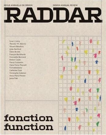 Couverture du livre « Raddar n 1 fonction » de  aux éditions T Et P