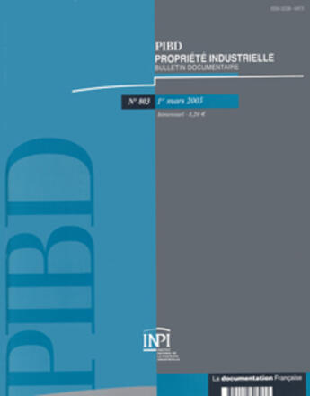 Couverture du livre « Textes officiels. doctrine. jurisprudence (pibd n.803 1er mars 2005 » de  aux éditions Documentation Francaise