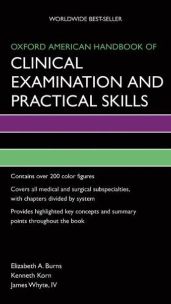 Couverture du livre « Oxford American Handbook of Clinical Examination and Practical Skills » de Whyte James aux éditions Editions Racine