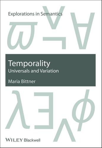 Couverture du livre « Temporality » de Maria Bittner aux éditions Wiley-blackwell