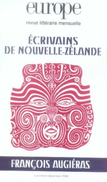 Couverture du livre « Revue Europe n.931 : écrivains de Nouvelle-Zélande » de Augieras F aux éditions Revue Europe