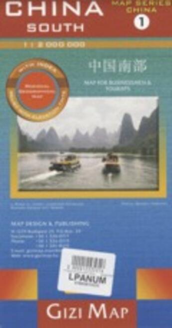 Couverture du livre « China south 1 1/2m (geographical) » de  aux éditions Gizimap