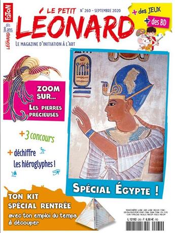 Couverture du livre « Le petit leonard n 260 l'art egyptien - septembre 2020 » de  aux éditions Le Petit Leonard