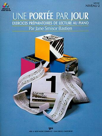 Couverture du livre « Une portée par jour ; exercices préparatoires de lecture au piano ; niveau 2 » de Jane Smisor Bastien aux éditions Carisch Musicom