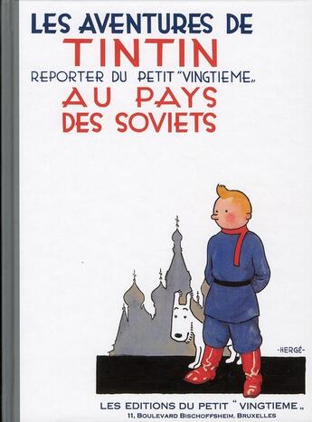 Couverture du livre « Les aventures de Tintin t.1 ; Tintin au pays des Soviets » de Herge aux éditions Casterman