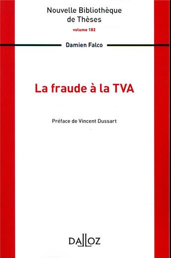 Couverture du livre « La fraude à la TVA » de Falco Damien aux éditions Dalloz